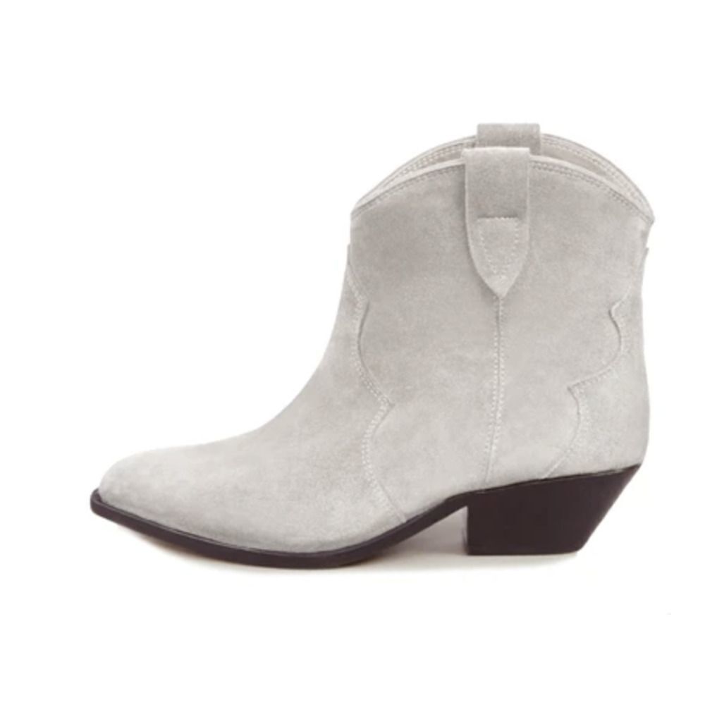 ISABEL MARANT Dewina Heeled Ankle Boots SZ 41 in Light Grey